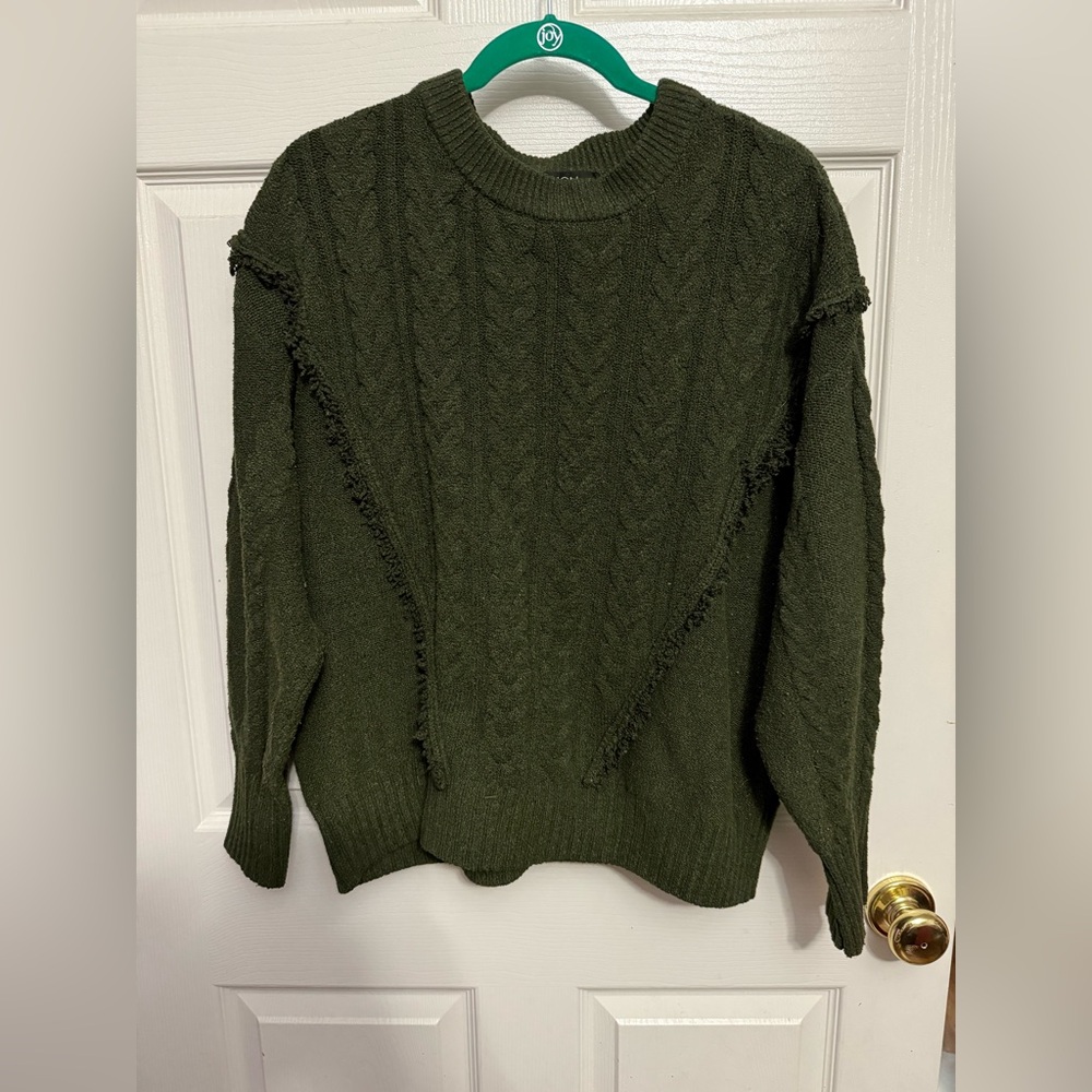 Forest Green Cable Knit Sweater